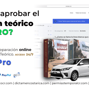 Aprueba el examen teorico de conducir para licencia tipo B1, Licencia de Carro