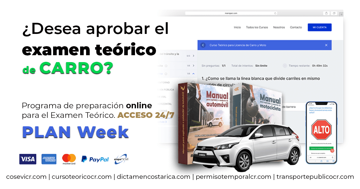 Curso Teórico para Licencia de Carro | Plan Week |
